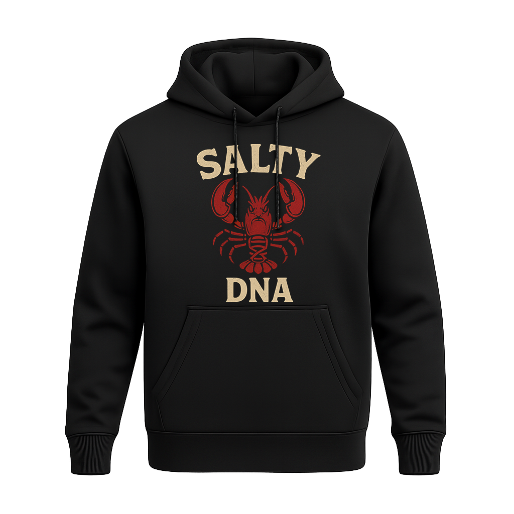 Salty DNA Lobster Hoodie - Black
