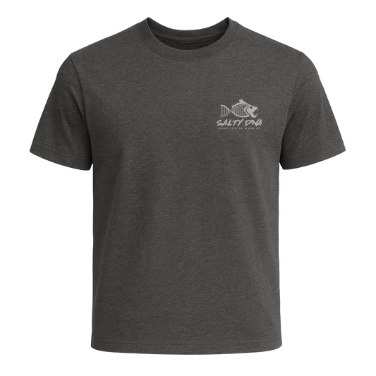 Salty DNA Originals T-Shirt - Heather Charcoal
