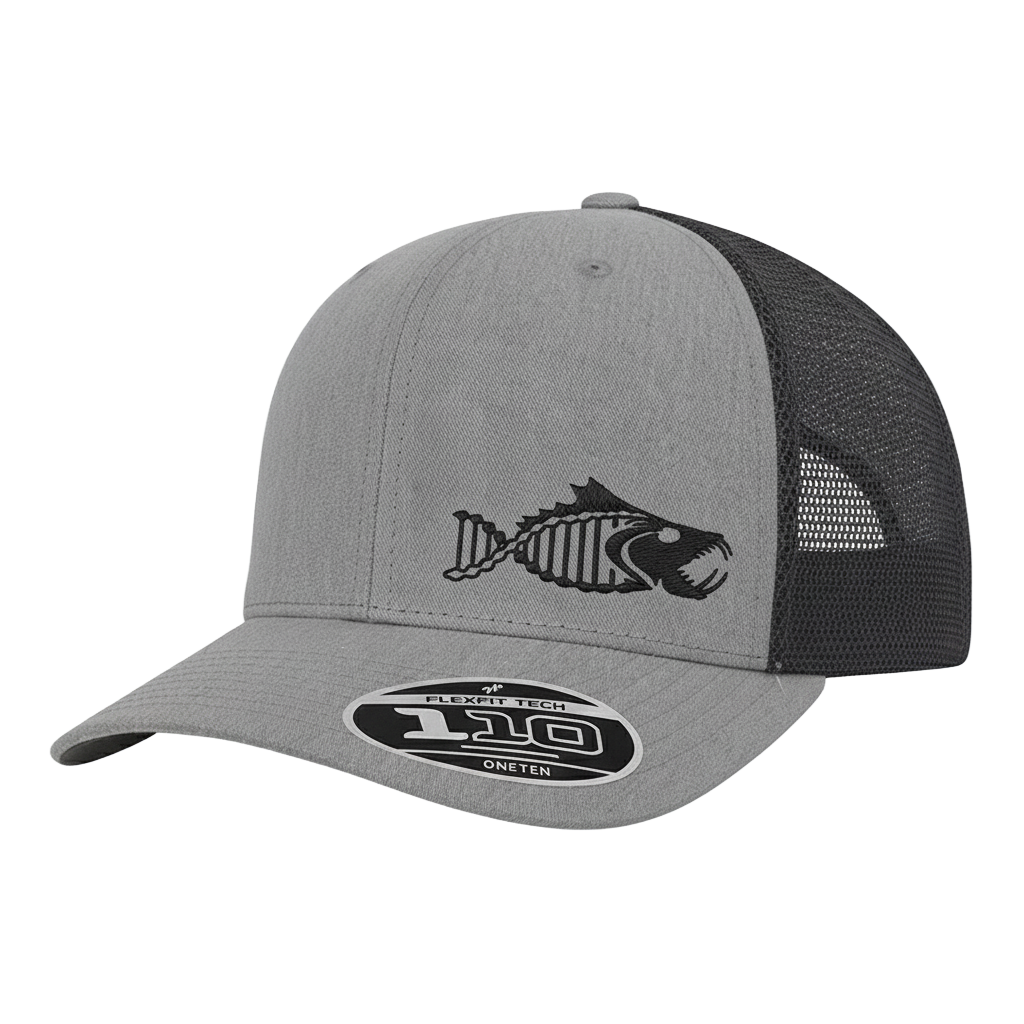 Salty DNA Originals Mesh Snapback Flexfit 110 – Grey/Black with Black Logo